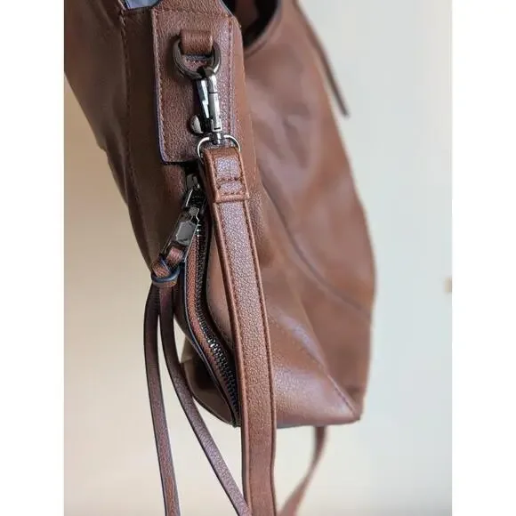 Realer Women Large Brown Crossbody Handbag - Picture 6 of 11
